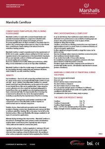 Marshalls Cemfloor datasheet