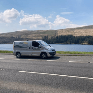 EasyFlow van on the road in Shropshire