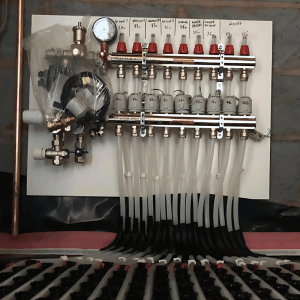 an underfloor heating manifold